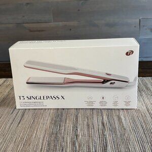 T3 | Singlepass X 1.5" Professional Straightening Iron White Pink